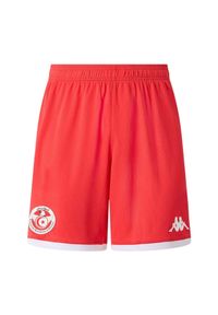 Kappa - Szorty Tunizja Kombat Ryder Pro 2025/26. Kolor: czerwony, wielokolorowy, biały. Sport: piłka nożna #1