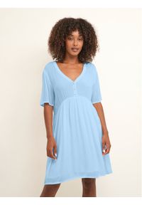 Kaffe Sukienka letnia Tara 10507499 Niebieski A-Line Fit. Kolor: niebieski. Materiał: wiskoza. Sezon: lato