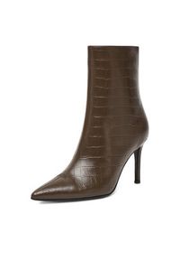 Eva Minge Botki EO-DEMI-GLC6303-6-320 Brązowy. Kolor: brązowy. Materiał: skóra #6