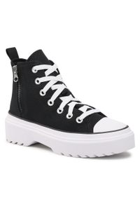 Trampki Converse Ctas Lugged Lift Hi A03011C Black/Black/White. Kolor: czarny. Materiał: materiał