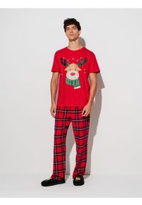 Sinsay - Świąteczna piżama dwuczęściowa z bawełny - wielobarwny. Materiał: bawełna #1