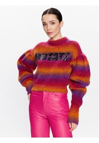 ROTATE Sweter Mohair Knit RT2403 Kolorowy Regular Fit. Materiał: syntetyk. Wzór: kolorowy