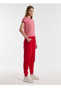 Big-Star - Spodnie dresowe damskie czerwone Foxie 603/ Megan 603. Kolor: czerwony. Materiał: dresówka. Wzór: haft