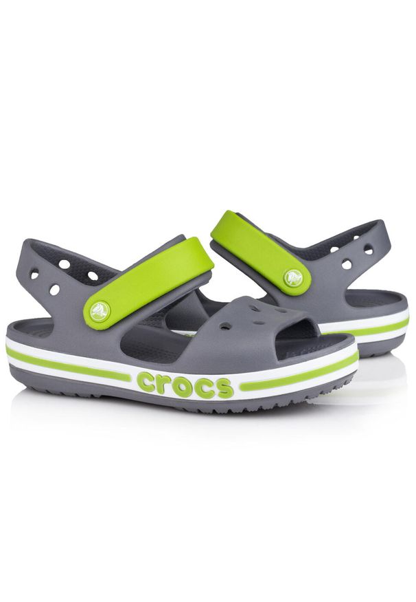 Dziecięce sandały sportowe Crocs CROCBAND. Kolor: biały, zielony, wielokolorowy, szary. Styl: sportowy