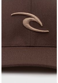 Rip Curl czapka z daszkiem kolor brązowy z aplikacją. Kolor: brązowy. Wzór: aplikacja #2
