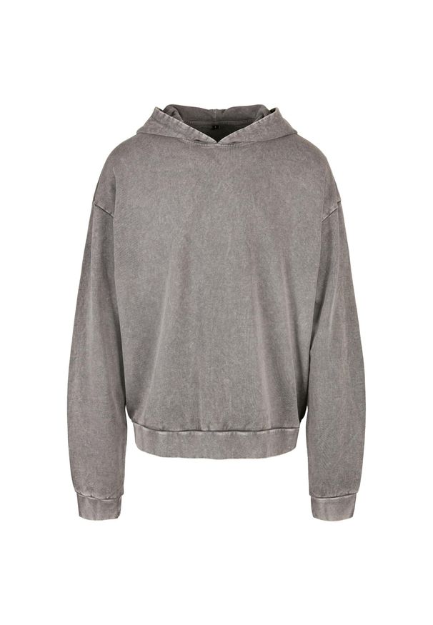BUILD YOUR BRAND - Bluza Z Kapturem Dla Dorosłych Unisex Acid Wash Oversized. Typ kołnierza: kaptur. Kolor: szary