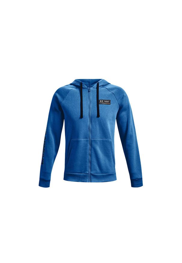 Bluzy sportowa męska Under Armour Rival Fleece Chroma FZ HD. Typ kołnierza: kaptur. Kolor: niebieski, wielokolorowy. Styl: sportowy