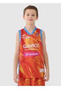 4f - 4F Koszulka meczowa replika domowa z sezonu 2024/25 dziecięca 4F x PLK - GTK Gliwice - multikolor 98/104. Typ kołnierza: dekolt w serek. Kolor: wielokolorowy. Materiał: dzianina, włókno, materiał, syntetyk. Wzór: nadruk, gładki, ze splotem. Sezon: lato. Sport: koszykówka, fitness #1
