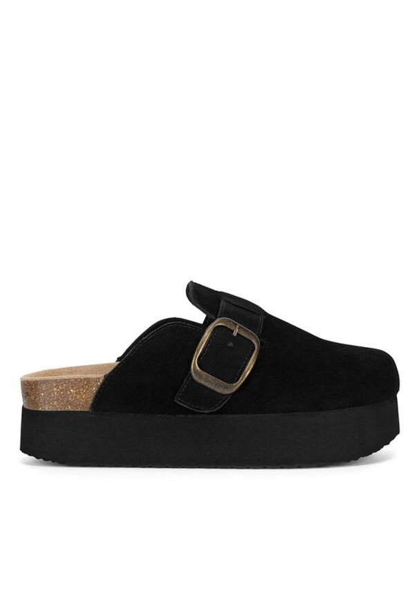 Badura Klapki TS6207-01 Czarny. Kolor: czarny. Materiał: skóra, zamsz