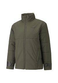 Kurtka Puma Essentials Padded, Mężczyźni. Kolor: zielony. Materiał: materiał, poliester