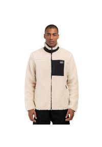 SIROKO - Męska kurtka polarowa Sherpa Lifestyle Siroko Levi. Kolor: czarny, wielokolorowy, beżowy. Materiał: polar
