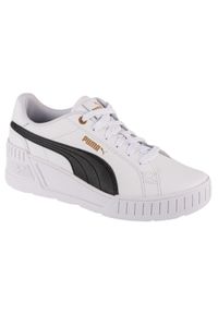 Buty do chodzenia damskie Puma Karmen Wedge. Zapięcie: sznurówki. Kolor: biały. Materiał: tkanina, materiał, syntetyk. Szerokość cholewki: normalna. Sport: turystyka piesza