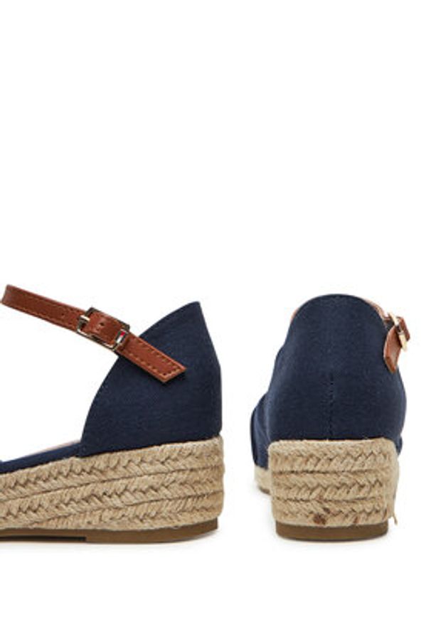 TOMMY HILFIGER - Tommy Hilfiger Espadryle T3A7-33801-0048 S Granatowy. Kolor: niebieski. Materiał: materiał
