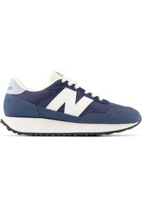 Buty damskie New Balance WS237DN1 – granatowe. Kolor: niebieski. Materiał: syntetyk, skóra, zamsz, dresówka, guma, materiał. Szerokość cholewki: normalna