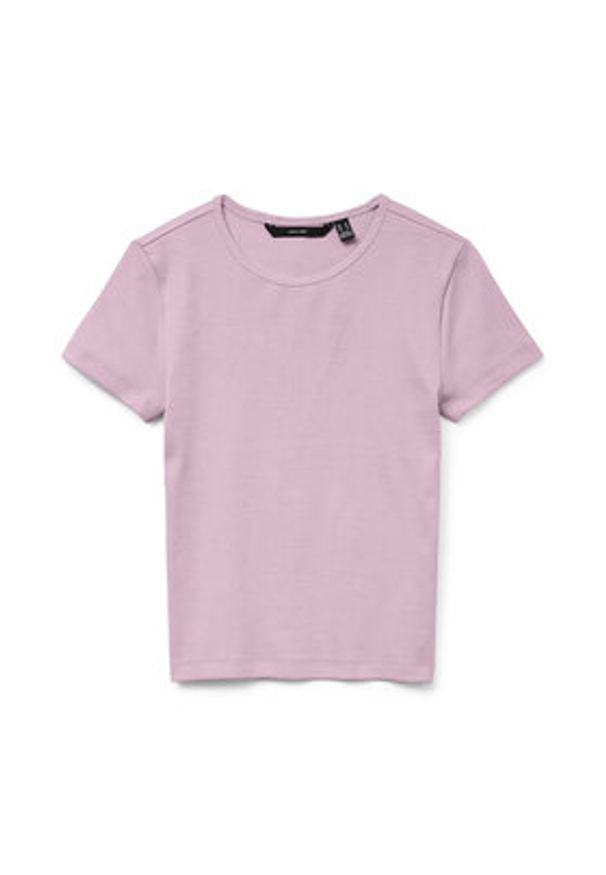 Vero Moda T-Shirt Chloe 10306894 Różowy Slim Fit. Kolor: różowy. Materiał: bawełna