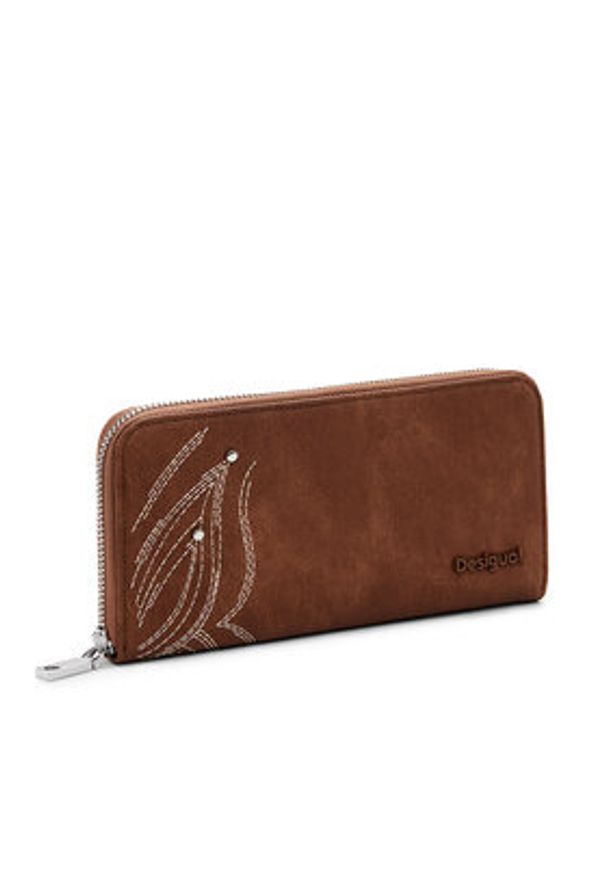 Desigual Portfel 25SAYP10 Brązowy. Kolor: brązowy. Materiał: skóra