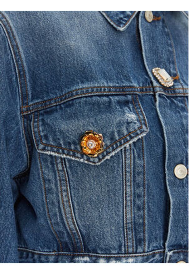 ViCOLO Kurtka jeansowa DD5216 Granatowy Regular Fit. Kolor: niebieski. Materiał: bawełna