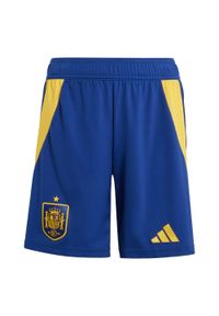 Adidas - Szorty Spain 24 Home Kids. Kolor: niebieski. Materiał: materiał