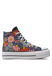 Converse Trampki Chuck Taylor All Star Lift Platform Floral A08112C Kolorowy. Materiał: materiał. Wzór: kolorowy. Obcas: na platformie