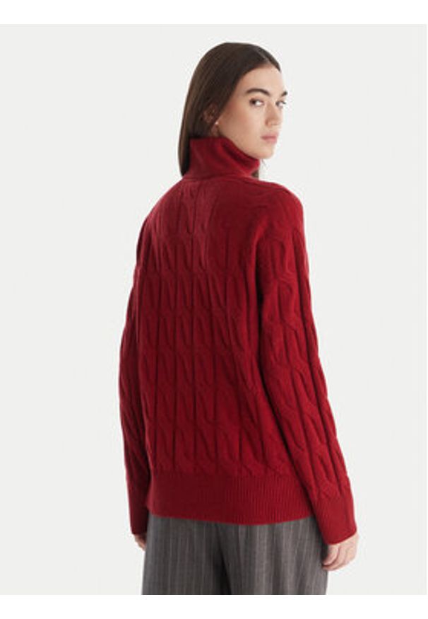 TOMMY HILFIGER - Tommy Hilfiger Golf WW0WW46791 Czerwony Regular Fit. Typ kołnierza: golf. Kolor: czerwony. Materiał: wełna