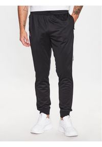 Kappa Spodnie dresowe 313012 Czarny Slim Fit. Kolor: czarny. Materiał: syntetyk, dresówka