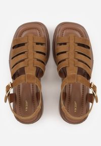 Renee - Zielone Sandały VICES w Stylu Gladiatorek z Imitacji Zamszu Mailinai. Okazja: na co dzień. Zapięcie: pasek. Kolor: zielony. Materiał: zamsz. Sezon: lato. Styl: street, klasyczny, elegancki, casual #9