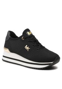 MICHAEL Michael Kors Sneakersy Monique Knit Trainer 43F1MQFSBD Czarny. Kolor: czarny. Materiał: materiał