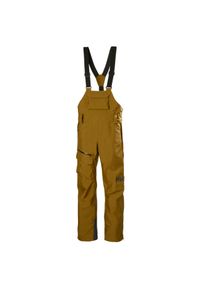 Damskie spodnie narciarskie na szelkach Helly Hansen Powderqueen. Kolor: brązowy. Sezon: zima. Sport: narciarstwo #1