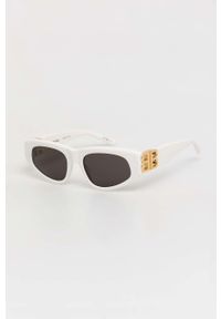 Balenciaga okulary przeciwsłoneczne damskie kolor biały. Kolor: biały #3