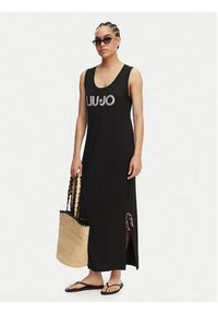 Liu Jo Beachwear Sukienka codzienna VA6215 JS360 Czarny Regular Fit. Okazja: na co dzień. Kolor: czarny. Materiał: wiskoza. Typ sukienki: proste. Styl: casual #4