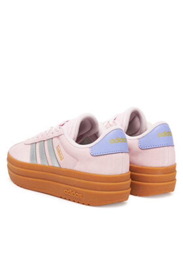 Adidas - adidas Sneakersy VL Court Bold Shoes Kids JQ4556 Różowy. Kolor: różowy. Materiał: zamsz, skóra