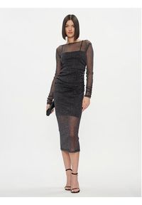 Please Sukienka koktajlowa A1WCCFQ000 Czarny Slim Fit. Kolor: czarny. Materiał: syntetyk. Styl: wizytowy #2