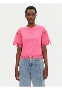 Morgan T-Shirt 251-DFUTUR M Różowy Regular Fit. Kolor: różowy. Materiał: bawełna #1