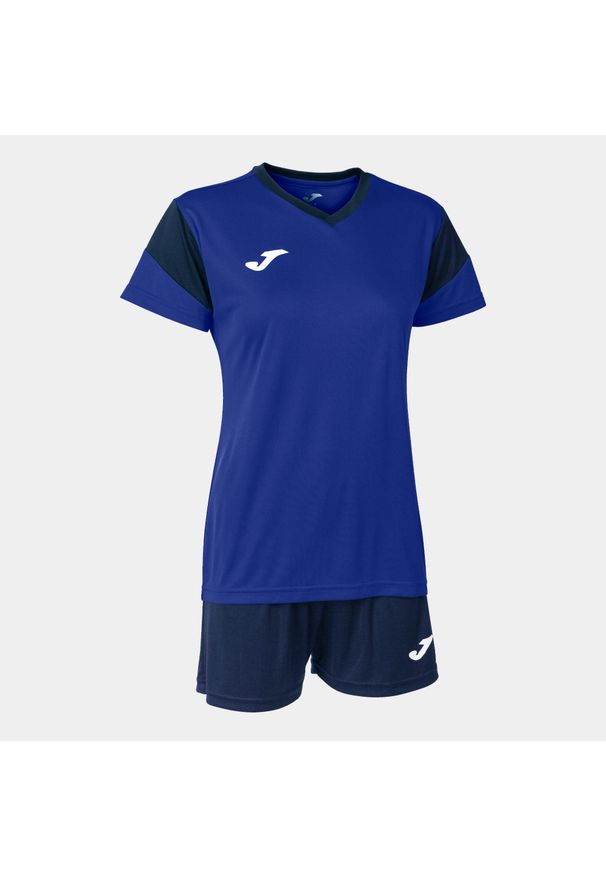 Zestaw piłkarski damski Joma Phoenix. Kolor: niebieski. Materiał: dresówka. Sport: piłka nożna