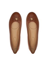 Lauren Ralph Lauren Baleriny 802942766002 Brązowy. Kolor: brązowy. Materiał: skóra #4