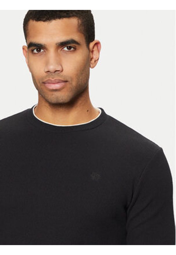 INDICODE Longsleeve Sigfinn 45-673 Czarny Regular Fit. Kolor: czarny. Materiał: bawełna, syntetyk. Długość rękawa: długi rękaw