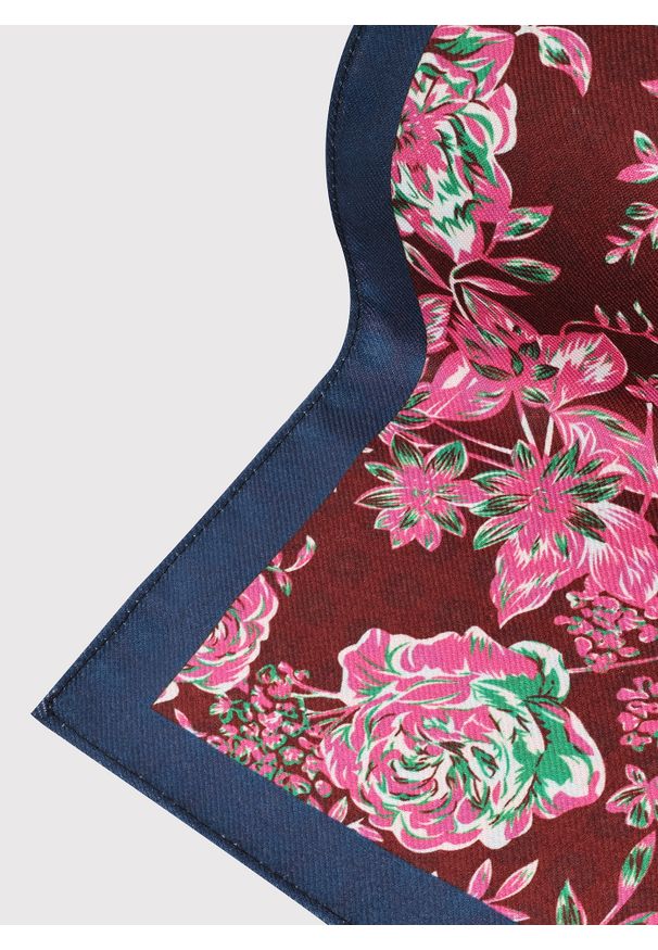 Pako Lorente - PAKO LORENTE - Dwustronna poszetka męska kwiaty. Materiał: poliester. Wzór: kwiaty