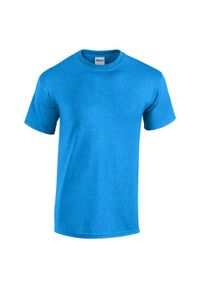 GILDAN - Ciężka Bawełniana Koszulka Z Krótkim Rękawem Dla Dorosłych Unisex. Kolor: niebieski. Materiał: bawełna. Długość rękawa: krótki rękaw. Długość: krótkie. Sport: turystyka piesza