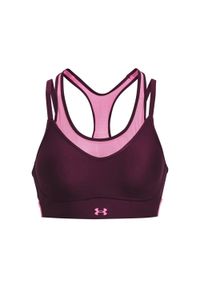 Stanik fitness cardio Under Armour Infinity Mesh Low. Kolor: fioletowy. Materiał: mesh. Sport: fitness
