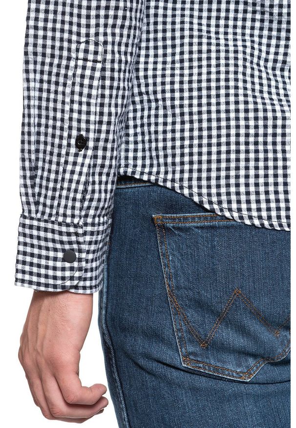 Lee - LEE WESTERN SHIRT MĘSKA KOSZULA W KRATĘ BLACK L644NL01 112115593