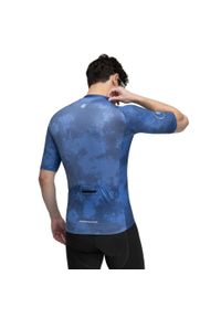 SIROKO - Męska koszulka rowerowa z krótkim rękawem Kolarstwo Siroko M2 Nitro. Kolor: niebieski. Materiał: jersey. Długość rękawa: krótki rękaw. Długość: krótkie. Sport: kolarstwo
