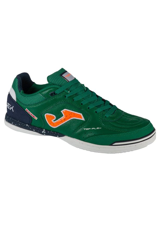 Joma - Buty halowe do piłki nożnej męskie, Top Flex 24 TOPW IN. Kolor: zielony. Materiał: materiał, syntetyk