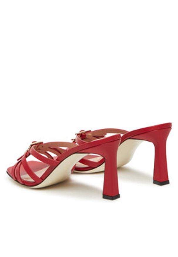 Pollini Klapki SA28217C0MTC0501 Czerwony. Kolor: czerwony. Materiał: skóra