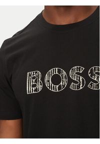 BOSS T-Shirt Te_Logotexture 50534923 Czarny Regular Fit. Kolor: czarny. Materiał: bawełna