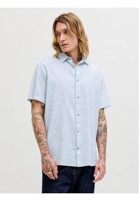 Jack & Jones Koszula Summer 12289160 Błękitny Regular Fit. Kolor: niebieski. Materiał: len #1