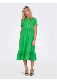 only - ONLY Sukienka codzienna 15252525 Zielony Regular Fit. Okazja: na co dzień. Kolor: zielony. Materiał: bawełna. Typ sukienki: proste. Styl: casual #1