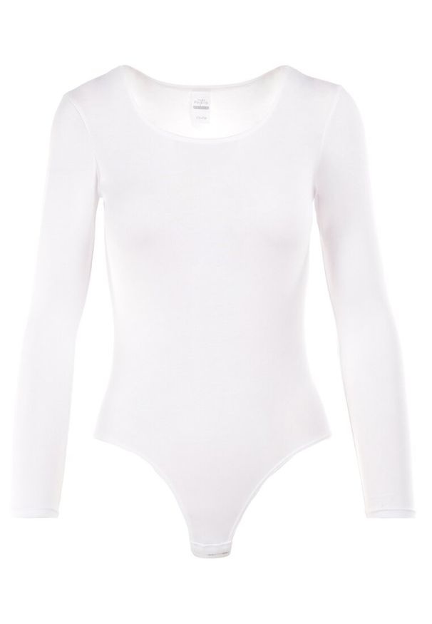 Born2be - Białe Body Kasone. Okazja: na co dzień. Kolor: biały. Materiał: bawełna, materiał. Długość rękawa: długi rękaw. Długość: długie. Wzór: gładki. Styl: klasyczny, casual