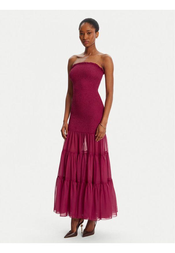 BARDOT Sukienka letnia Azura Strapless 59882DB Różowy Slim Fit. Kolor: różowy. Materiał: syntetyk. Sezon: lato