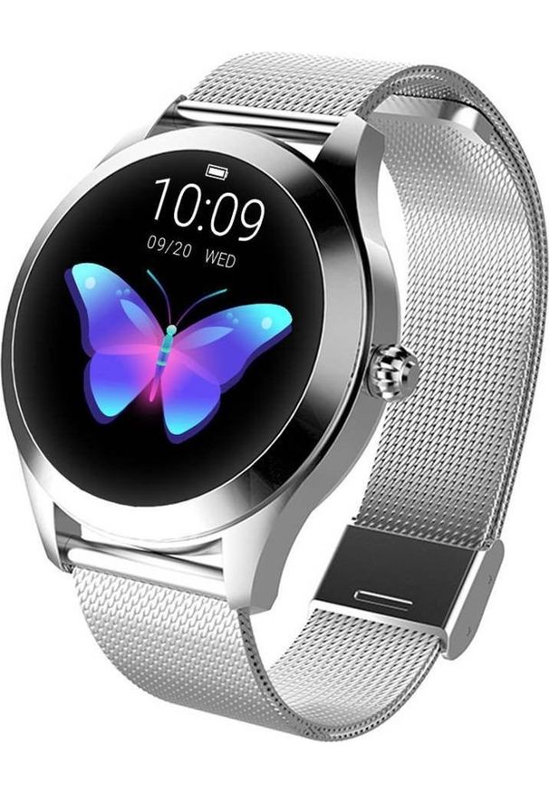NoName - Smartwatch KW10 Srebrny (5902429902840). Rodzaj zegarka: smartwatch. Kolor: srebrny