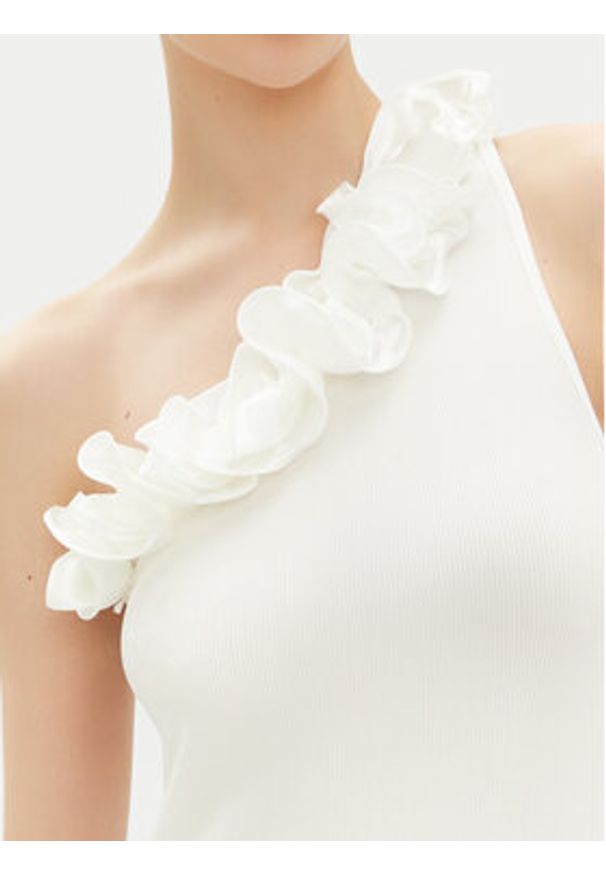 Fracomina Top FR25ST2018J46301 Écru Regular Fit. Materiał: syntetyk